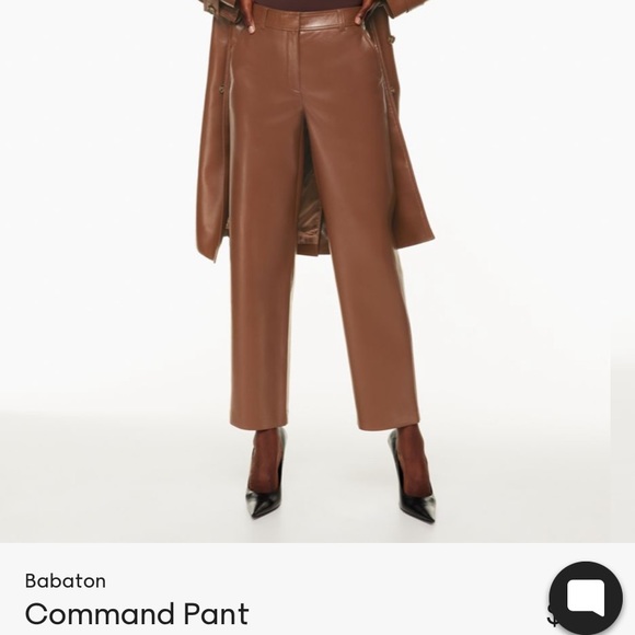 Aritzia brown leather Command Pant - Picture 2 of 4